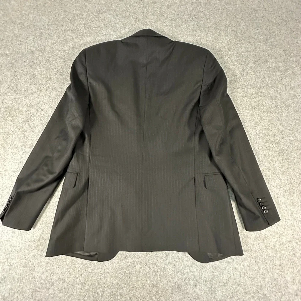 Ermenegildo Zegna Saks Fifth Avenue Blazer Mens 38 Black Wool Slim Fit